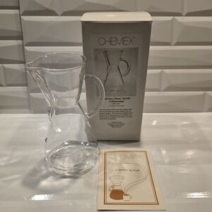 Chemex 3-Cup Handle Series CM-1GH Pour Over Coffeemaker Excellent With Box!